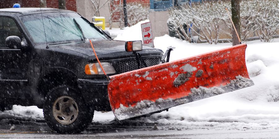 Snow Plowing by Truck